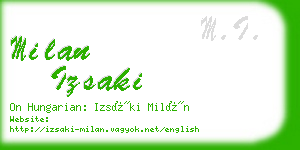 milan izsaki business card